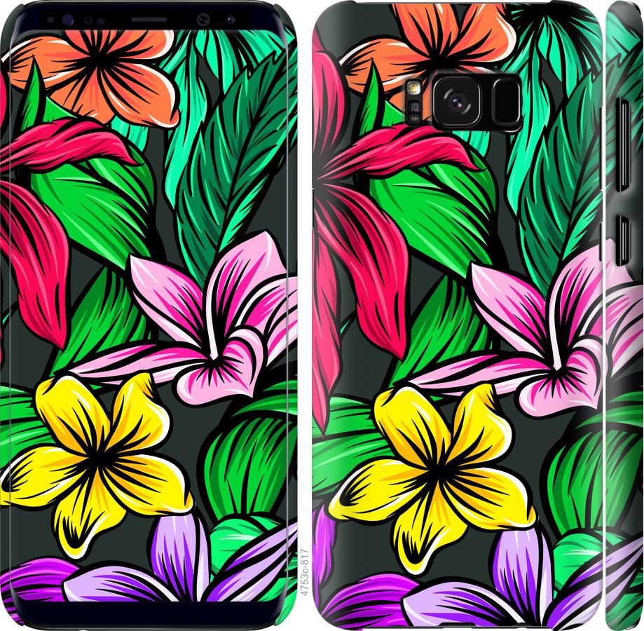 Чехол на Samsung Galaxy S8 Plus Тропические цветы 1