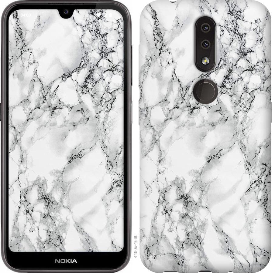 

Чохол на Nokia 4.2 мармур білий