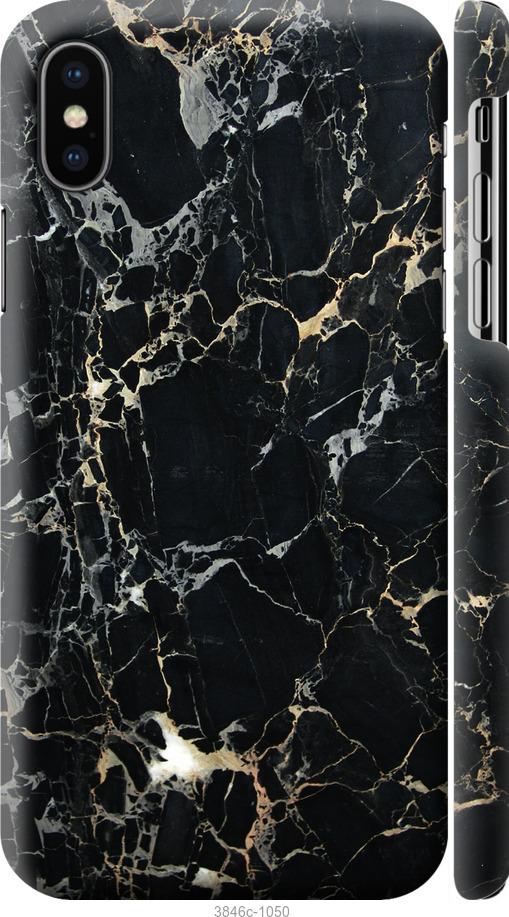 

Чехол на iPhone X Черный мрамор
