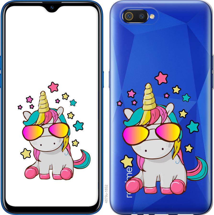 

Чехол на Realme C2 Единорог в очках