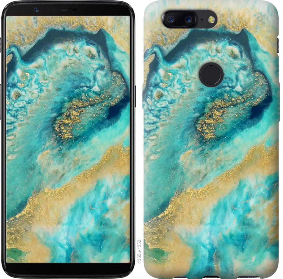 

Чехол на OnePlus 5T Green marble