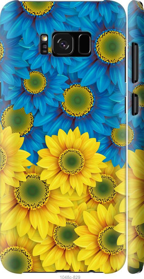 Чехол на Samsung Galaxy S8 Жёлто-голубые цветы