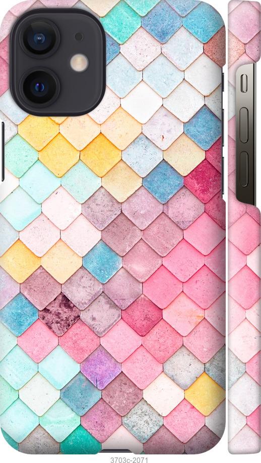 

Чехол на iPhone 12 Mini Красочная черепица