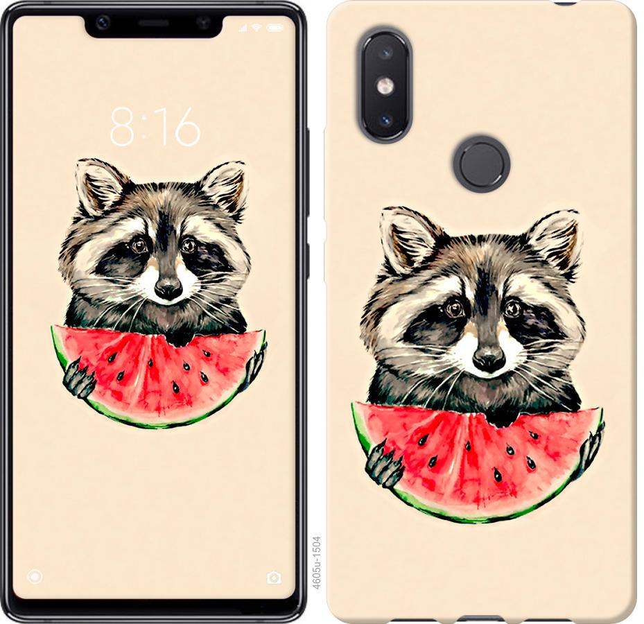 

Чехол на Xiaomi Mi8 SE Енотик с арбузом