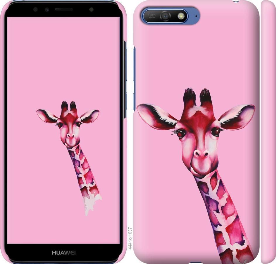 

Чохол на Huawei Y6 2018 Рожева жирафа