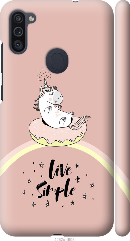 

Чехол на Samsung Galaxy A11 A115F Единорожка в пончике