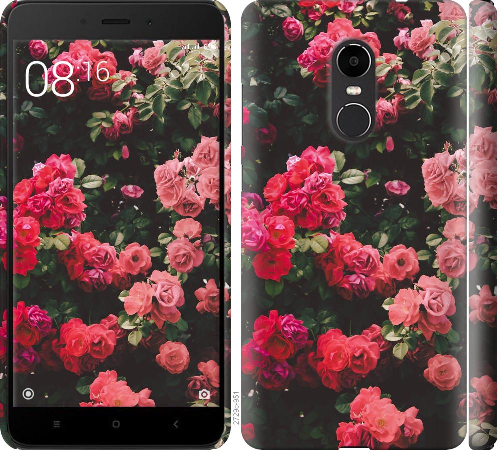 

Чехол на Xiaomi Redmi Note 4X Куст с розами