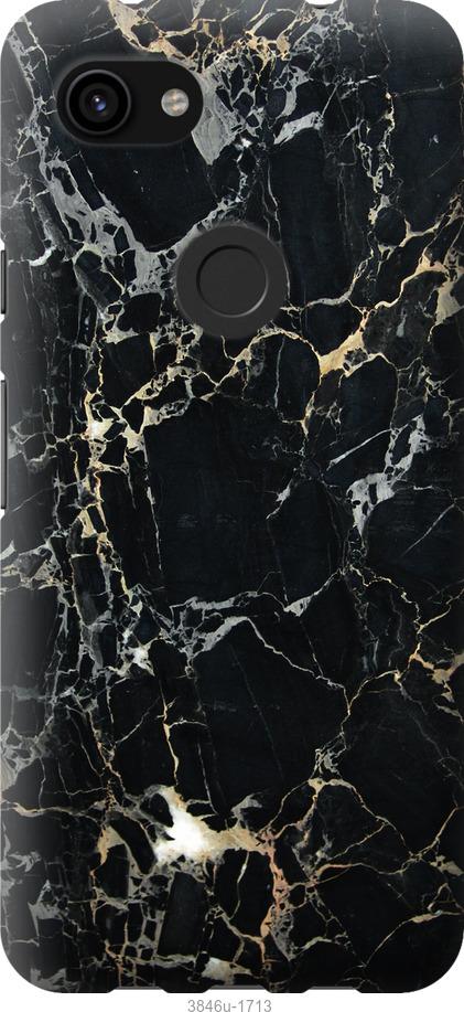 

Чехол на Google Pixel 3a XL Черный мрамор