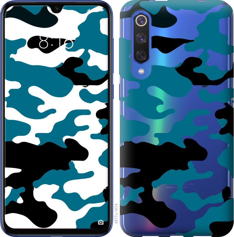 

Чехол на Xiaomi Mi 9 SE Камуфляж прозрачный фон
