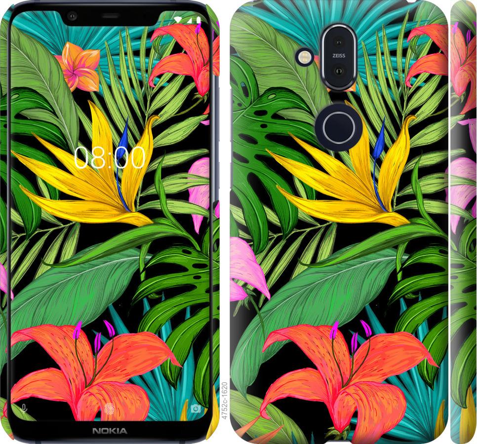 

Чохол на Nokia 8.1 Тропічні листя 1