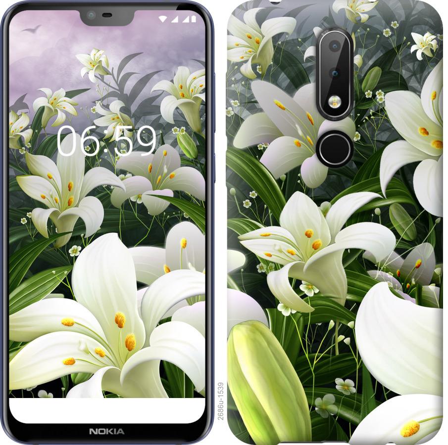 

Чохол на Nokia 6.1 Plus білі лілії