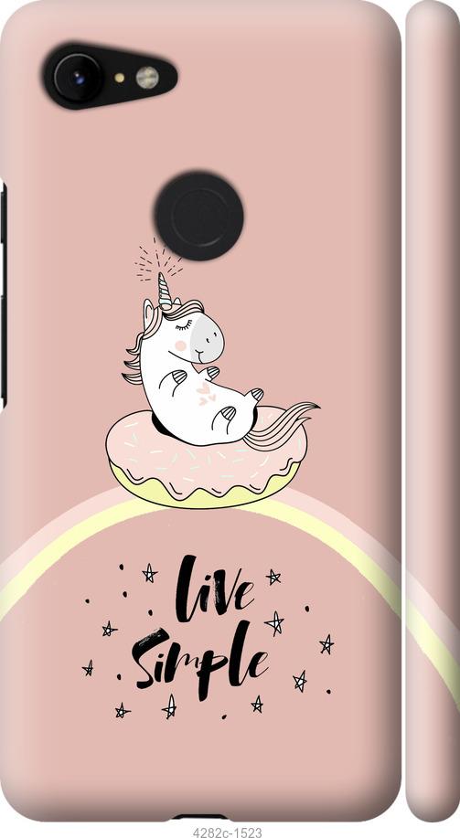 

Чехол на Google Pixel 3 XL Единорожка в пончике