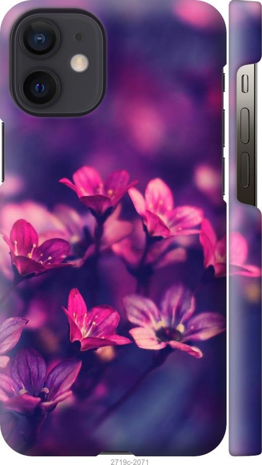 

Чехол на iPhone 12 Mini Пурпурные цветы