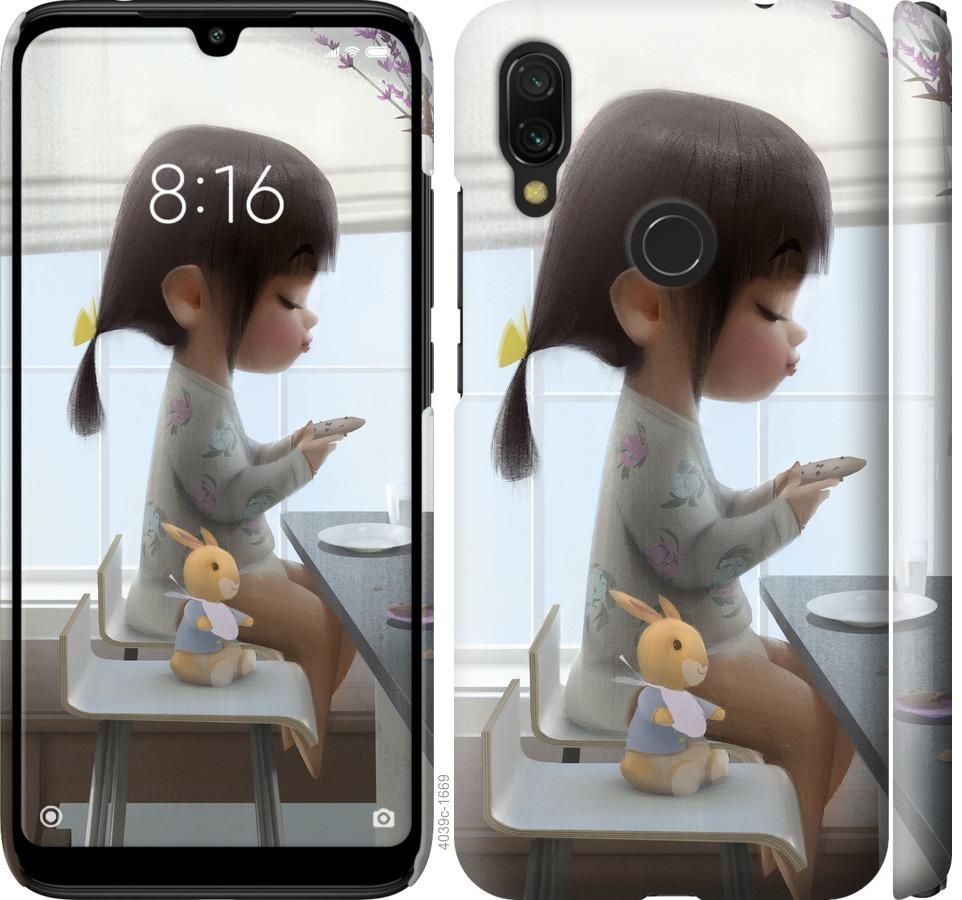 

Чехол на Xiaomi Redmi 7 Милая девочка с зайчиком