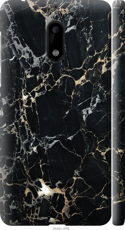 

Чехол на Nokia 6 Черный мрамор