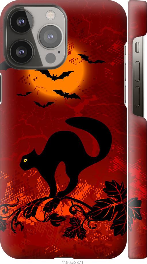 

Чехол на iPhone 13 Pro Max Чёрная кошка под луной