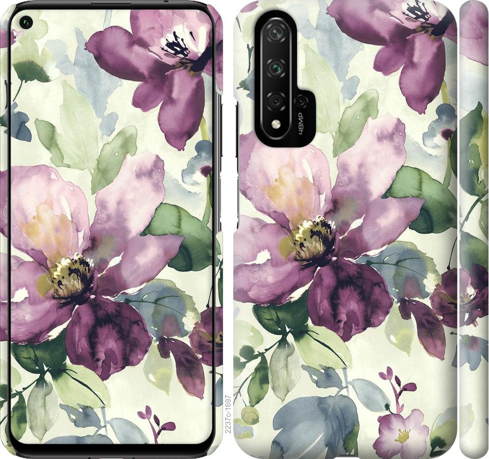 

Чохол на Huawei Nova 5T Квіти аквареллю