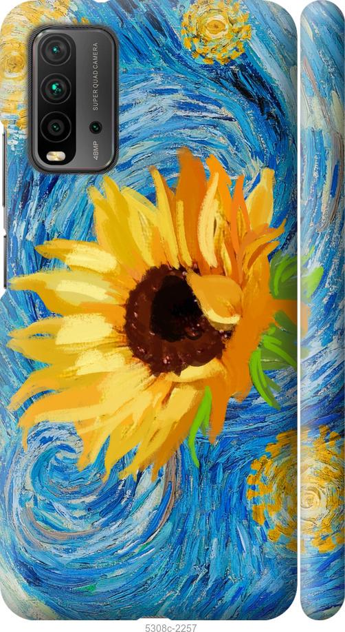 

Чохол на Xiaomi Redmi 9T Квіти жовто-блакитні