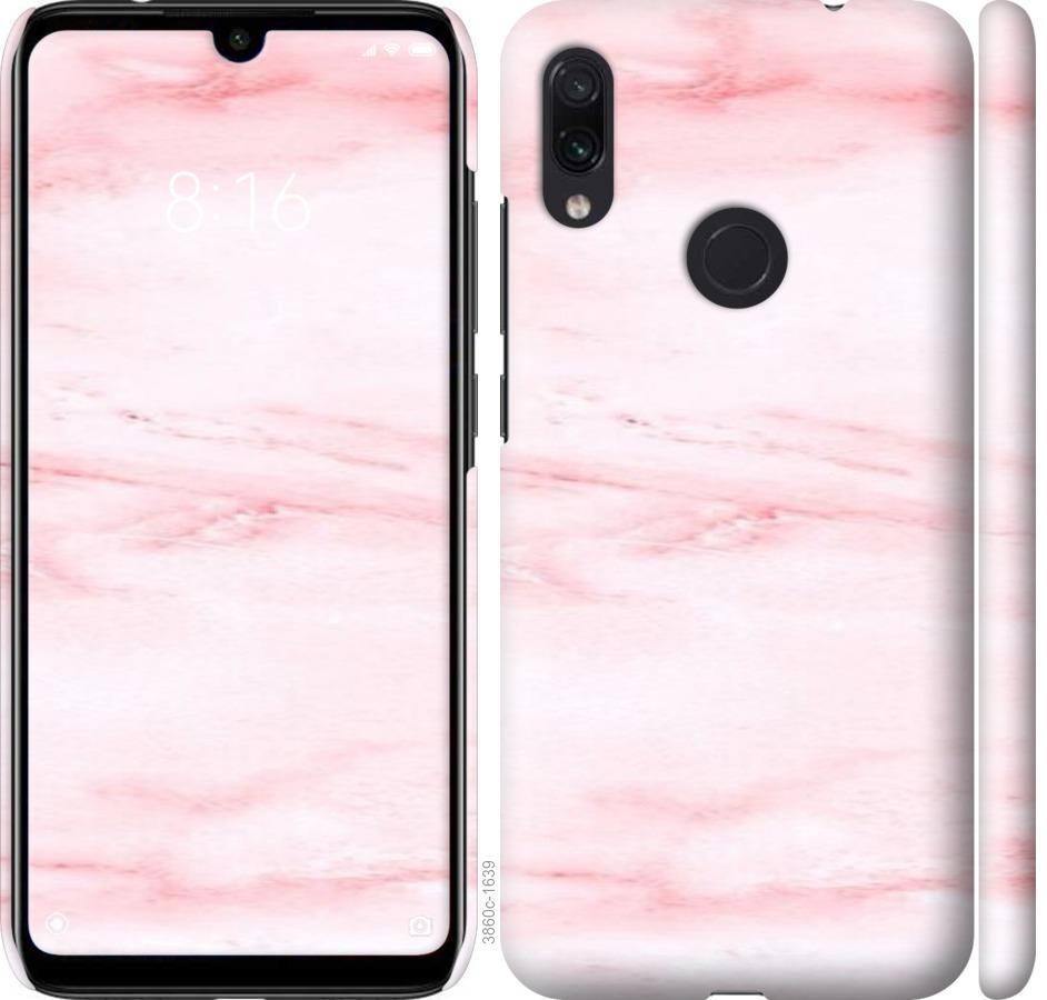 

Чехол на Xiaomi Redmi Note 7 розовый мрамор