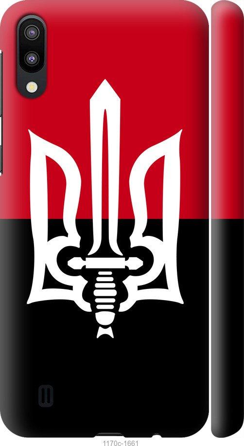 

Чехол на Samsung Galaxy M10 Чорно-червоний прапор з тризубом
