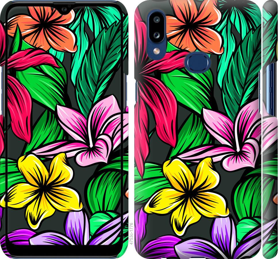 Чехол на Samsung Galaxy A10s A107F Тропические цветы 1