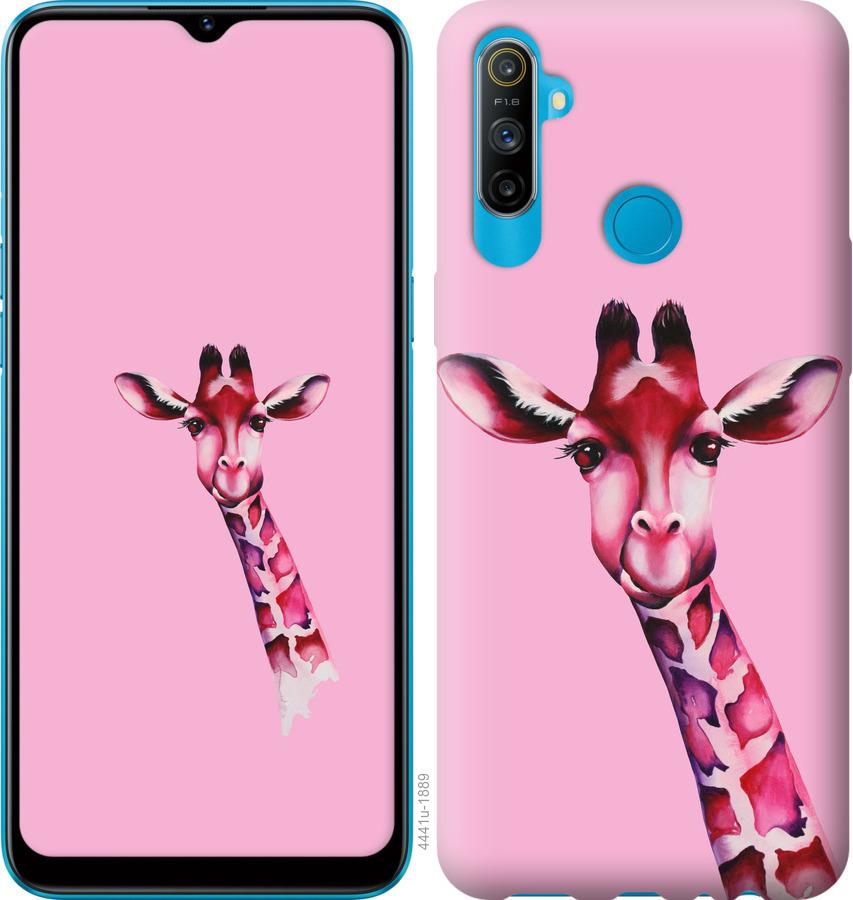 

Чохол на Realme C3 Рожева жирафа