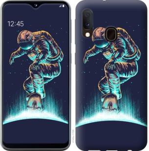 

Чехол на Samsung Galaxy A20e A202F Космонавт на скейтборде