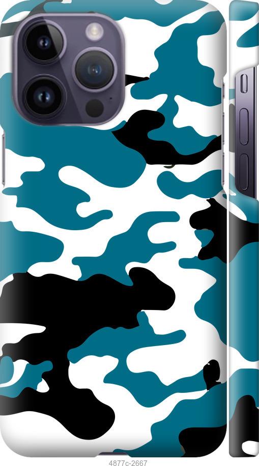 Чехол на iPhone 14 Pro Max Камуфляж прозрачный фон