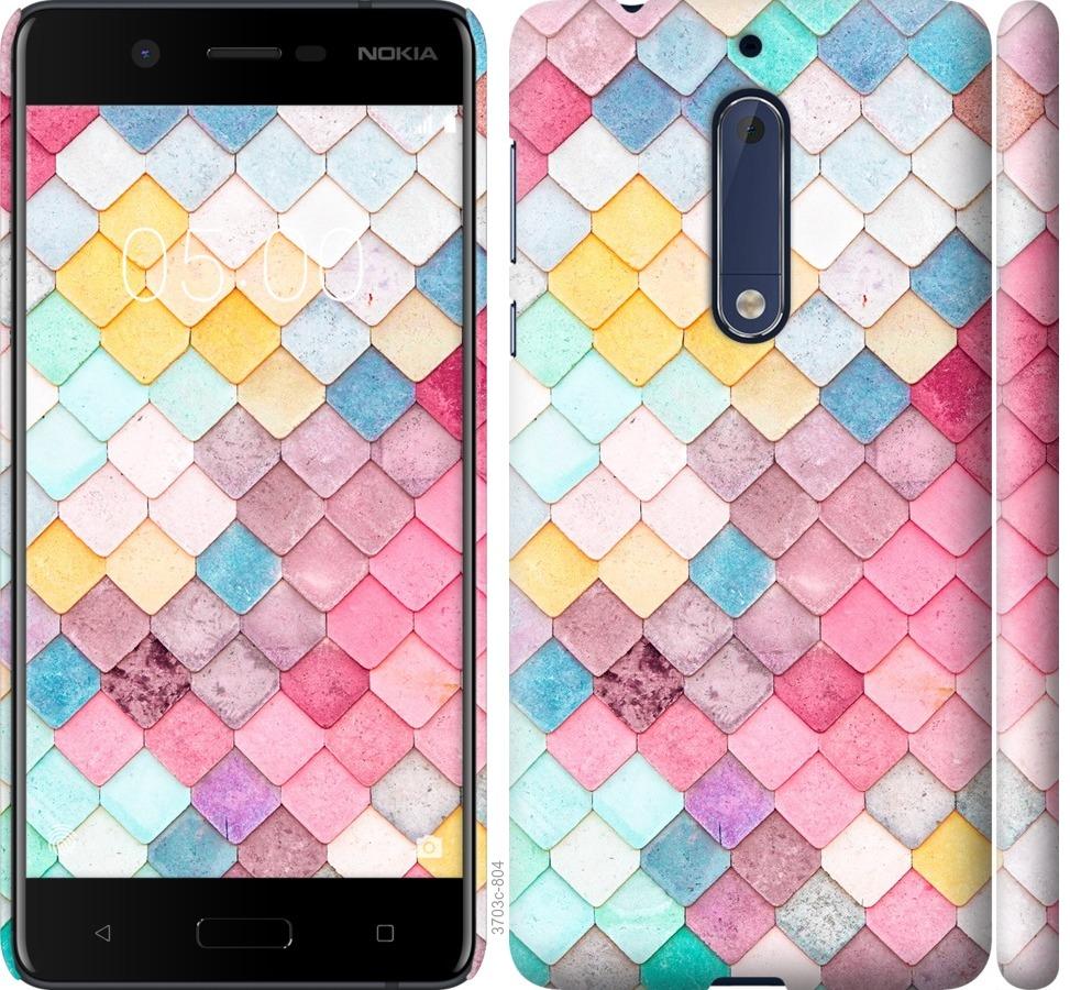 

Чехол на Nokia 5 Красочная черепица