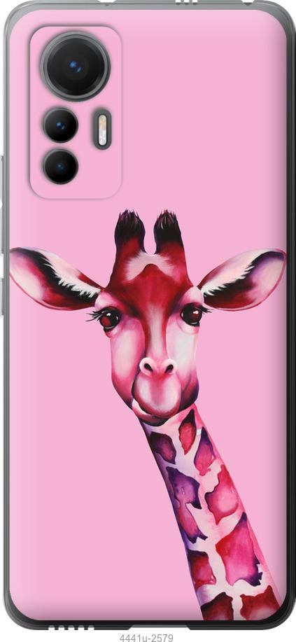 Чехол на Xiaomi 12 Lite Розовая жирафа