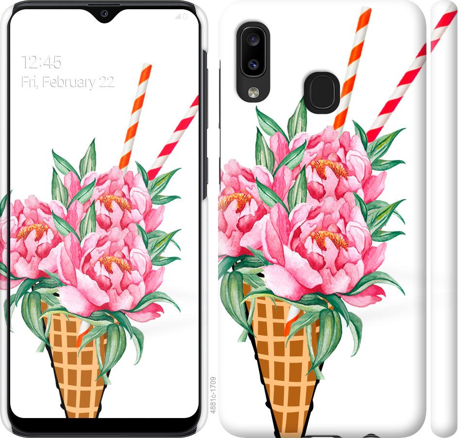 Чохол на Samsung Galaxy A20e A202F Морозиво-піони