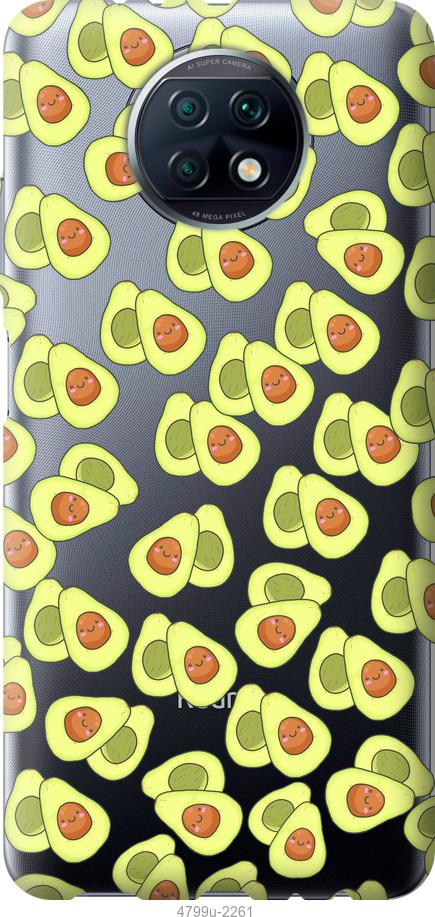 Чехол на Xiaomi Redmi Note 9T Весёлые авокадо