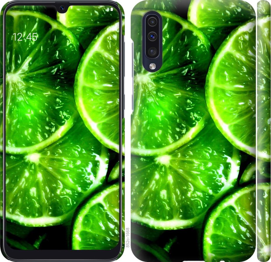 Чехол на Samsung Galaxy A30s A307F Зелёные дольки лимона