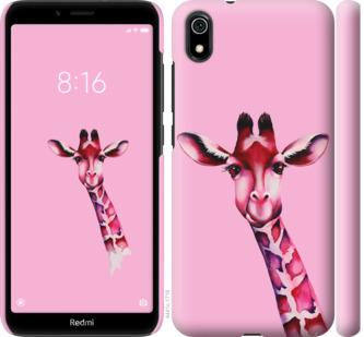 Чехол на Xiaomi Redmi 7A Розовая жирафа
