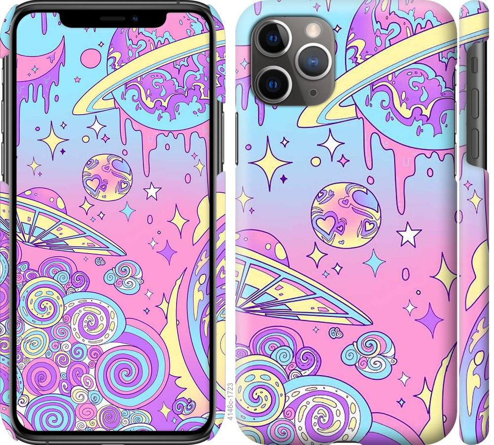 

Чохол на iPhone 11 Pro Max Рожева галактика