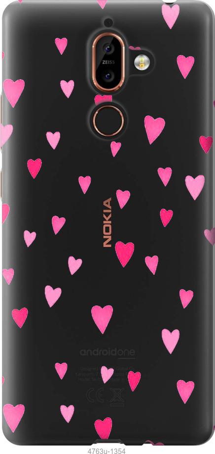 

Чехол на Nokia 7 Plus Сердечки 2