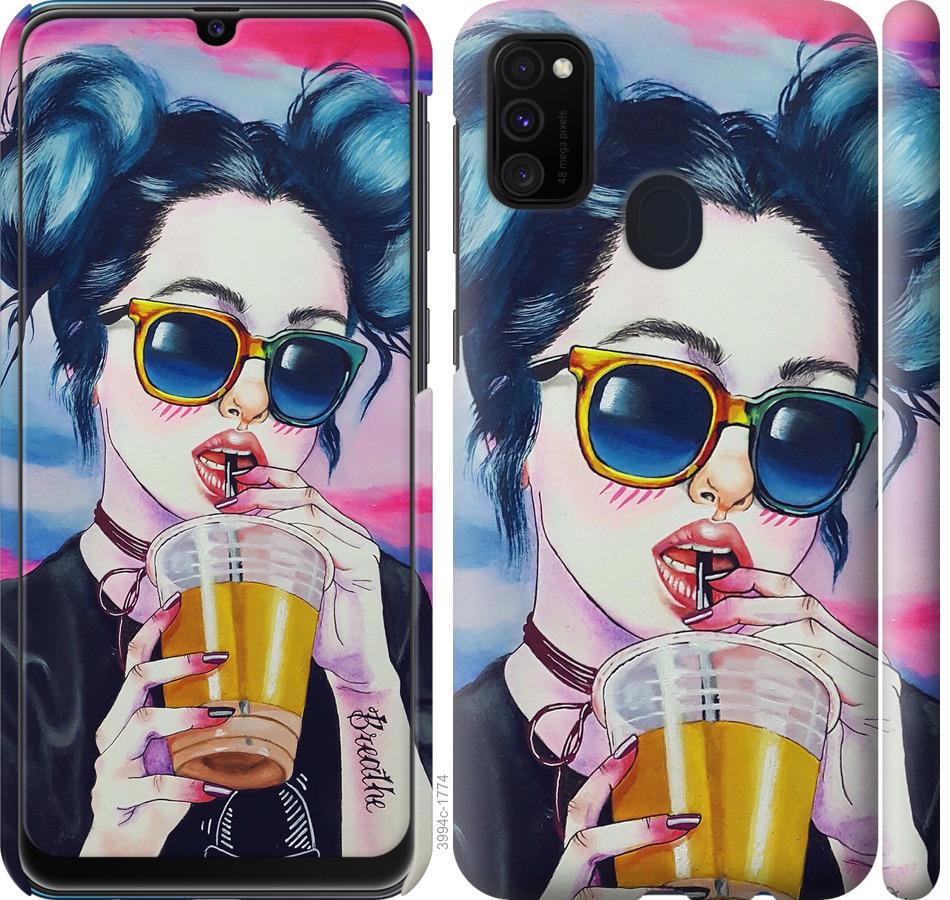 

Чехол на Samsung Galaxy A51 2020 A515F Арт-девушка в очках