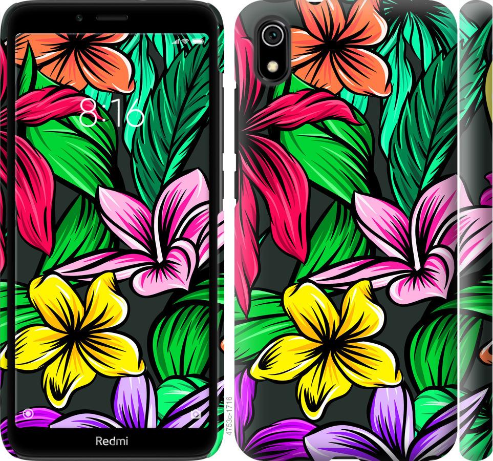 Чехол на Xiaomi Redmi 7A Тропические цветы 1