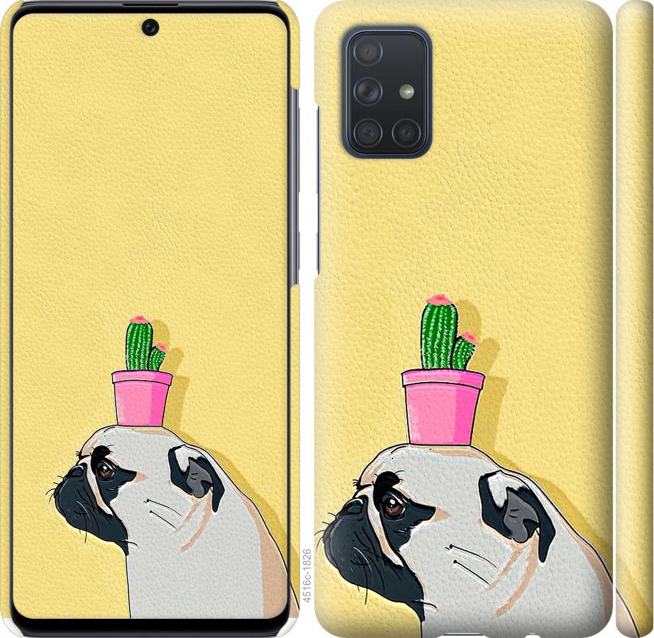 

Чохол на Samsung Galaxy A71 2020 A715F Мопс з кактусом