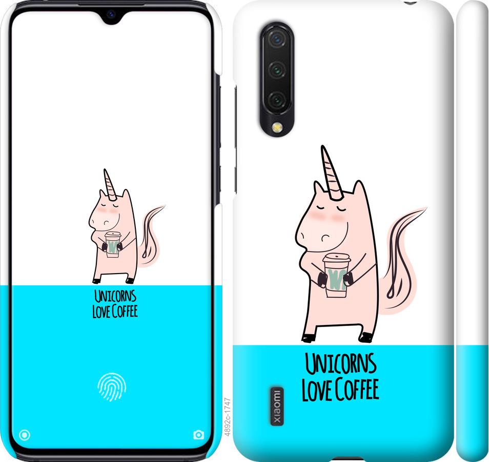 

Чохол на Xiaomi Mi CC9 Єдиноріжок з кавою