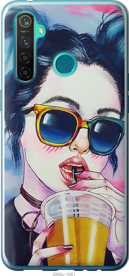 

Чехол на Realme 5 Pro Арт-девушка в очках