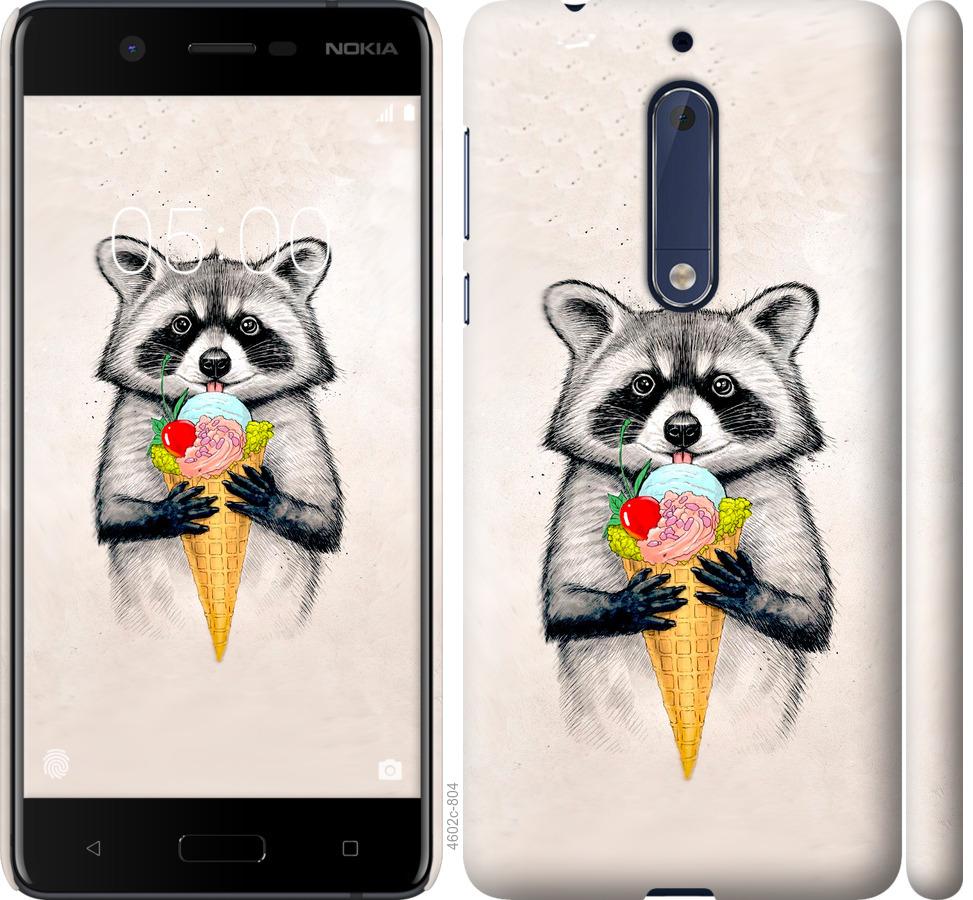 

Чохол на Nokia 5 Єнот з морозивом