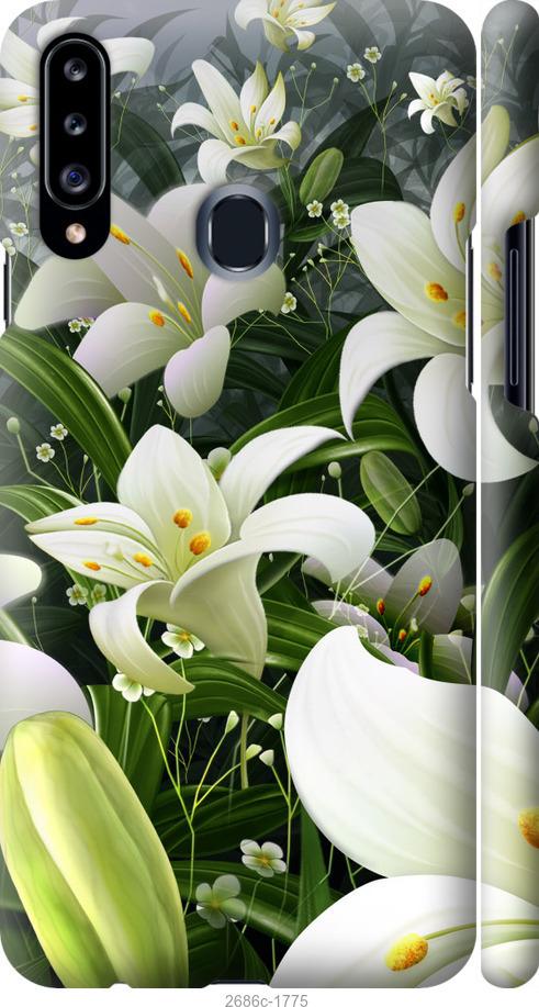 

Чохол на Samsung Galaxy A20s A207F білі лілії