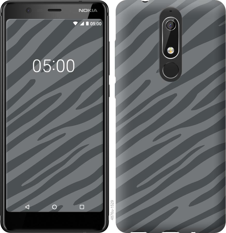 

Чехол на Nokia 5.1 Серая зебра