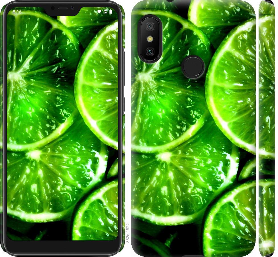 Чехол на Xiaomi Redmi 6 Pro Зелёные дольки лимона