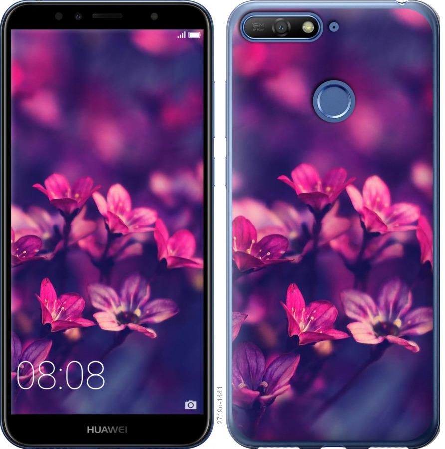 

Чохол на Huawei Y6 Prime 2018 Пурпурні квіти
