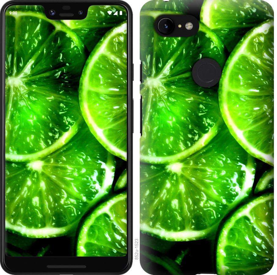 

Чохол на Google Pixel 3 XL Зелені часточки лимона