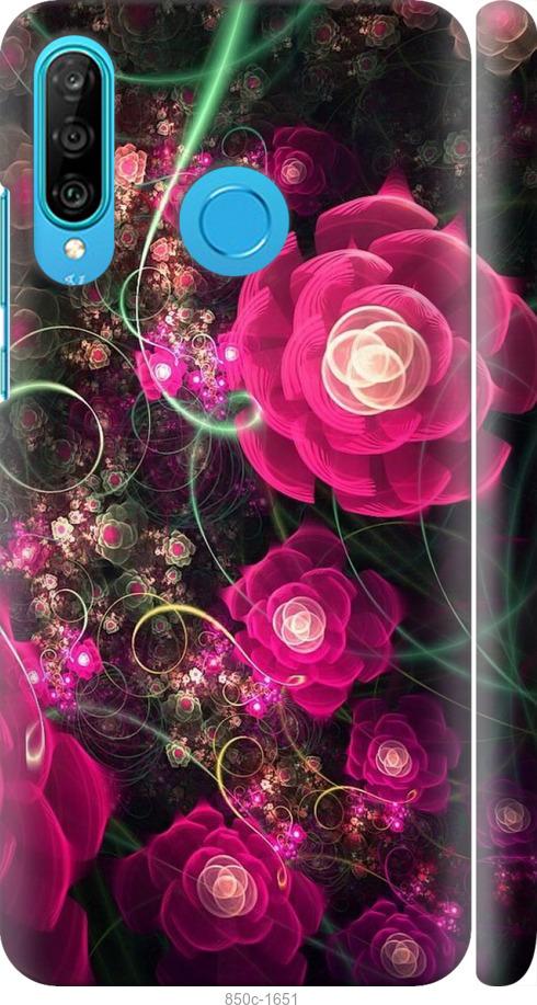 

Чехол на Huawei P30 Lite Абстрактные цветы 3