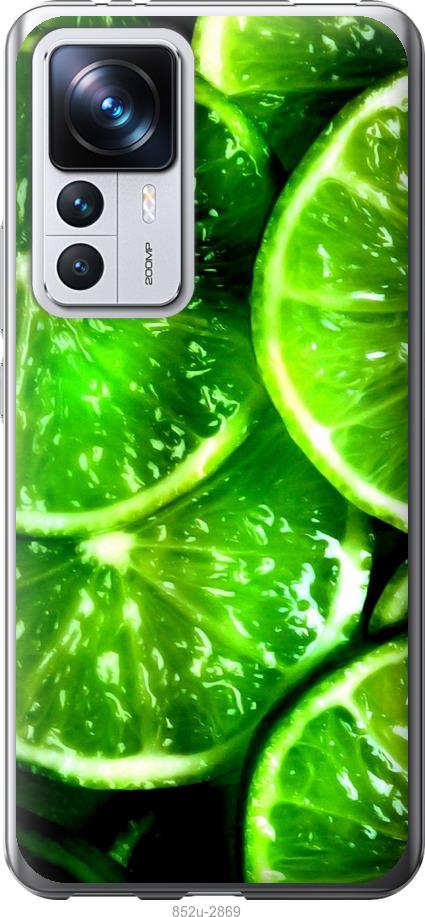 Чехол на Xiaomi 12T Pro Зелёные дольки лимона