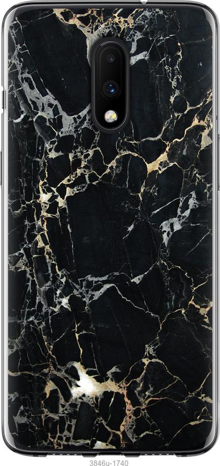 

Чехол на OnePlus 7 Черный мрамор